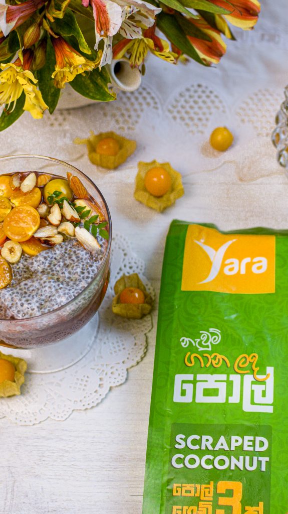 Chia Seed Pudding made with Yara Fresh Scraped Coconut